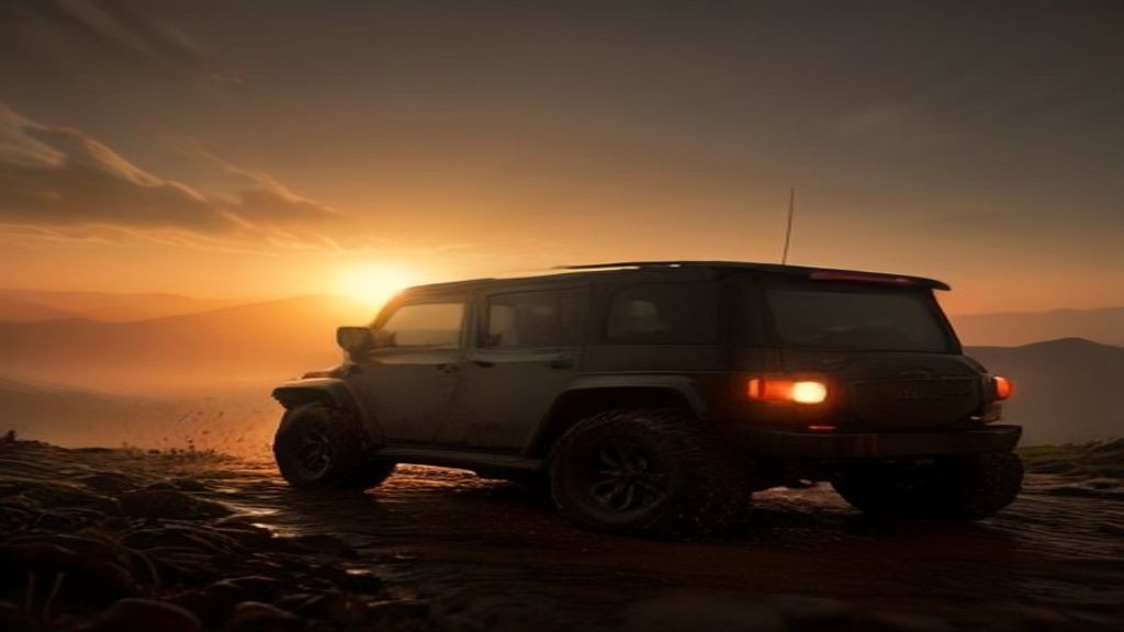 Mobil offroad 4x4 menaklukkan medan